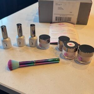 Professional Nail Dipping Powder Kit with Brush